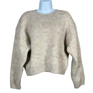 $327 Varma Icelandic Brushed Wool Jumper Sweater Women M Crewneck Long Sleeve